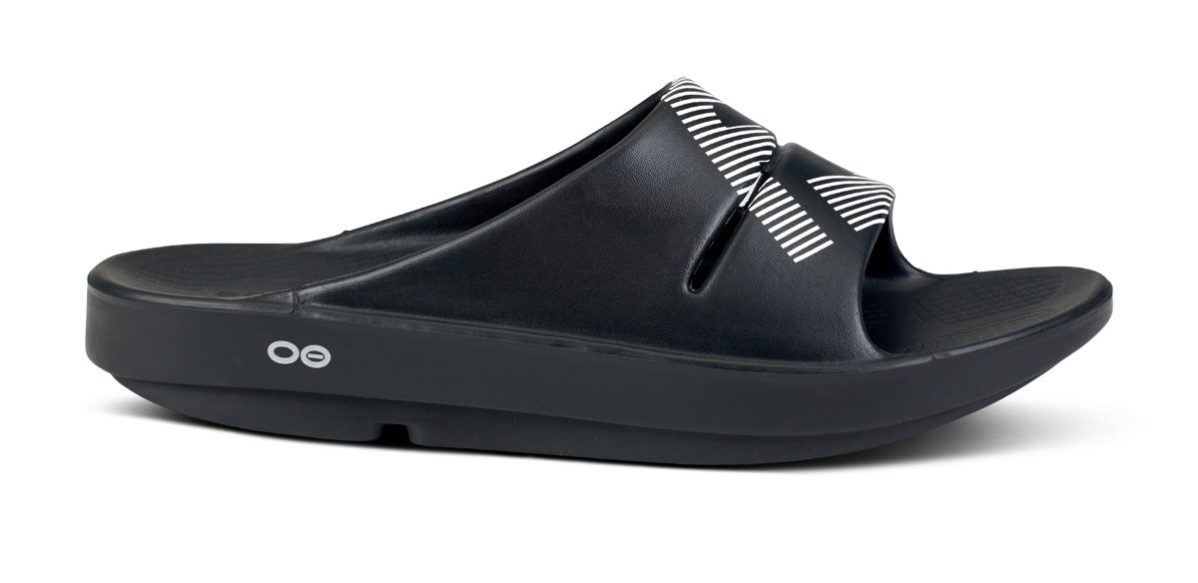 FJ X OOFOS Women's OOahh Sport Slide Sandal - Black - Image 2