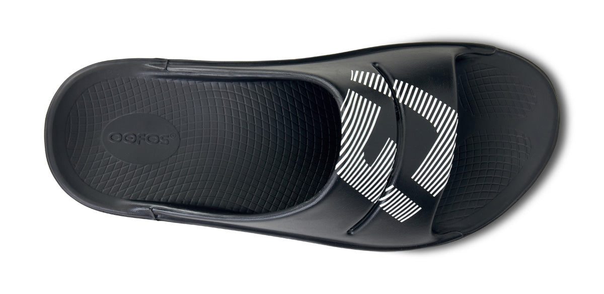 FJ X OOFOS Women's OOahh Sport Slide Sandal - Black - Image 6