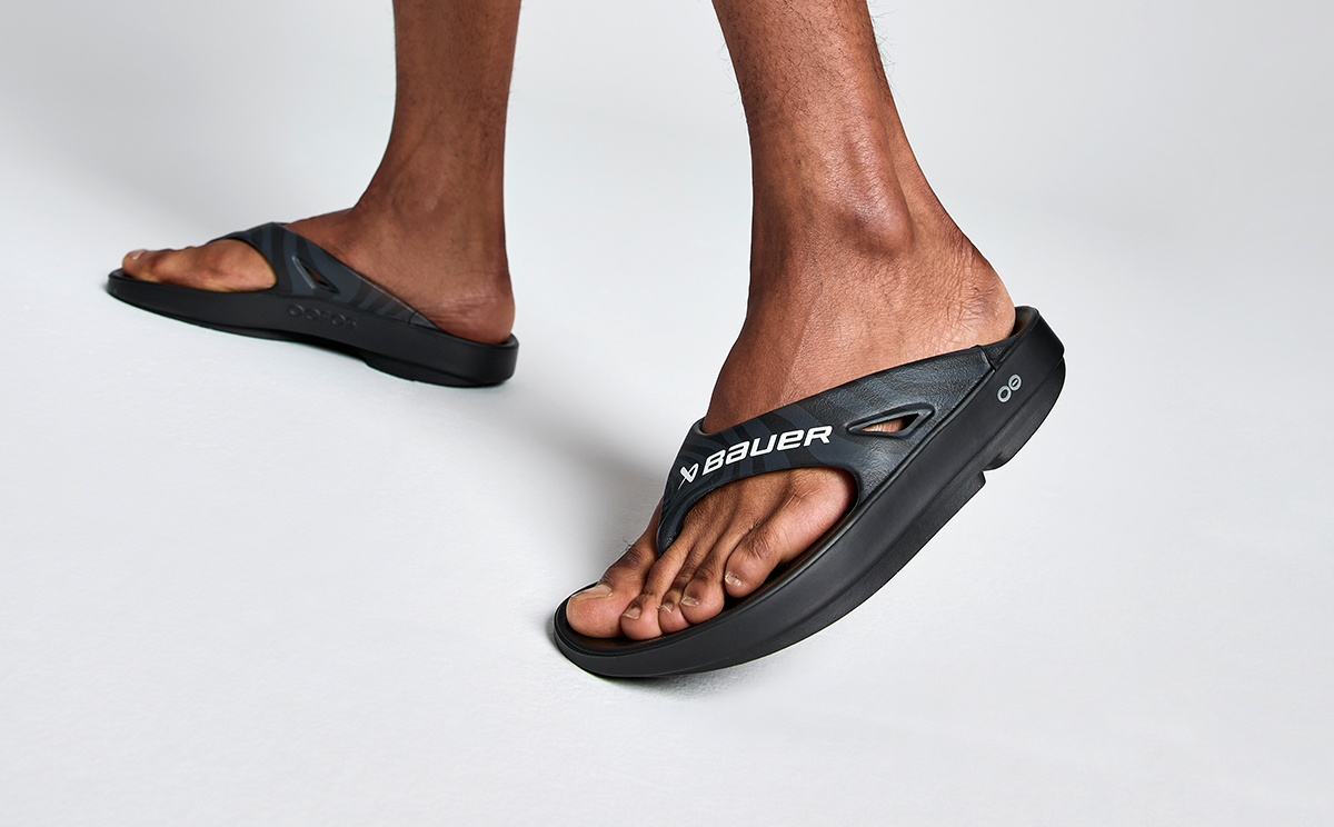 BAUER/OOFOS Men's OOriginal Sport Sandal ?C Black Asphalt - Image 9